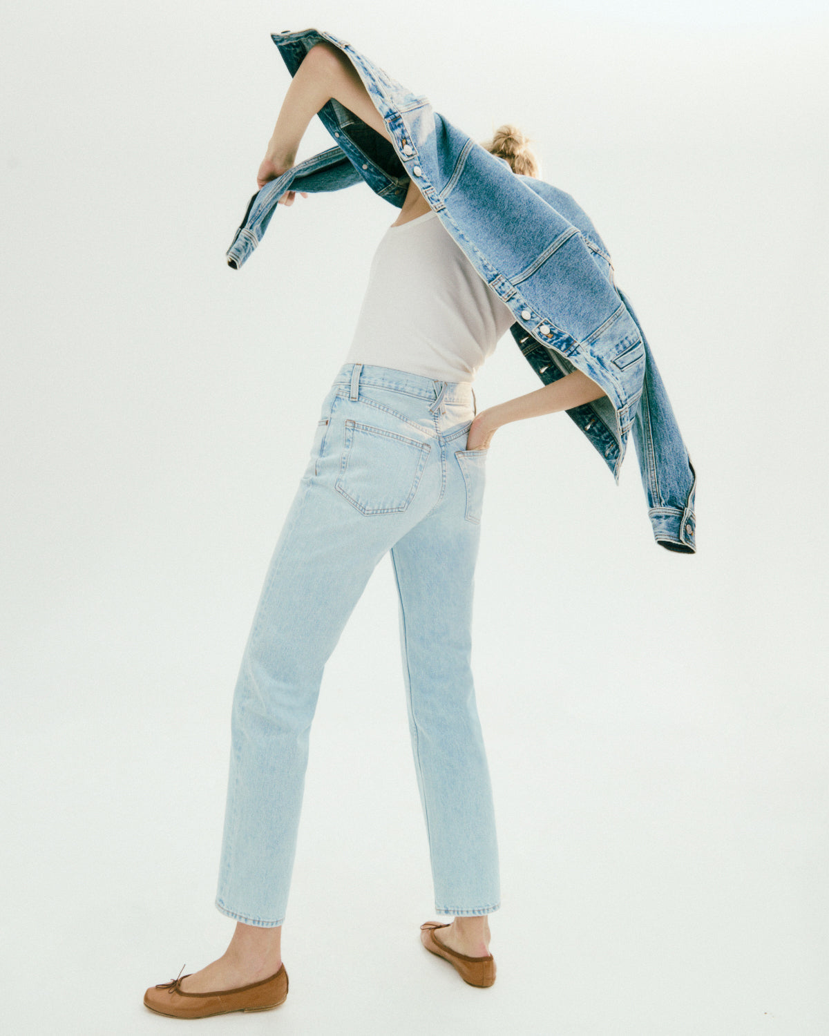 Alex Mill Jane Mid Rise Straight Jean Nara Wash