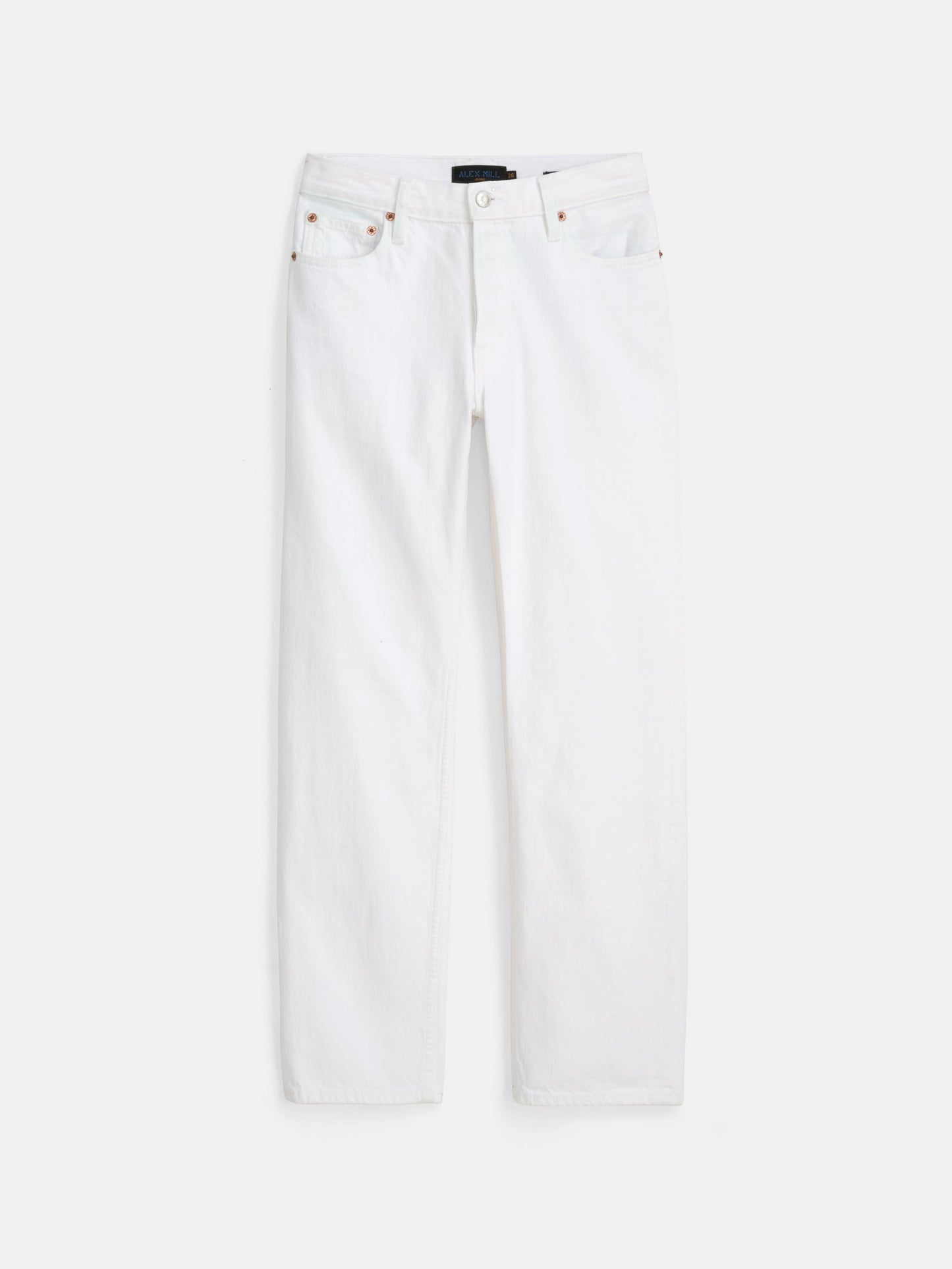 Alex Mill Jane Mid Rise Straight Jean Shiro White Wash
