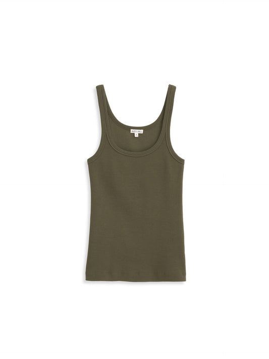Alex Mill 365 Ribbed Tank Army Olive