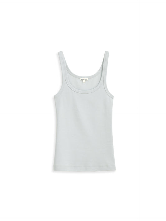 Alex Mill 365 Ribbed Tank Glass Blue