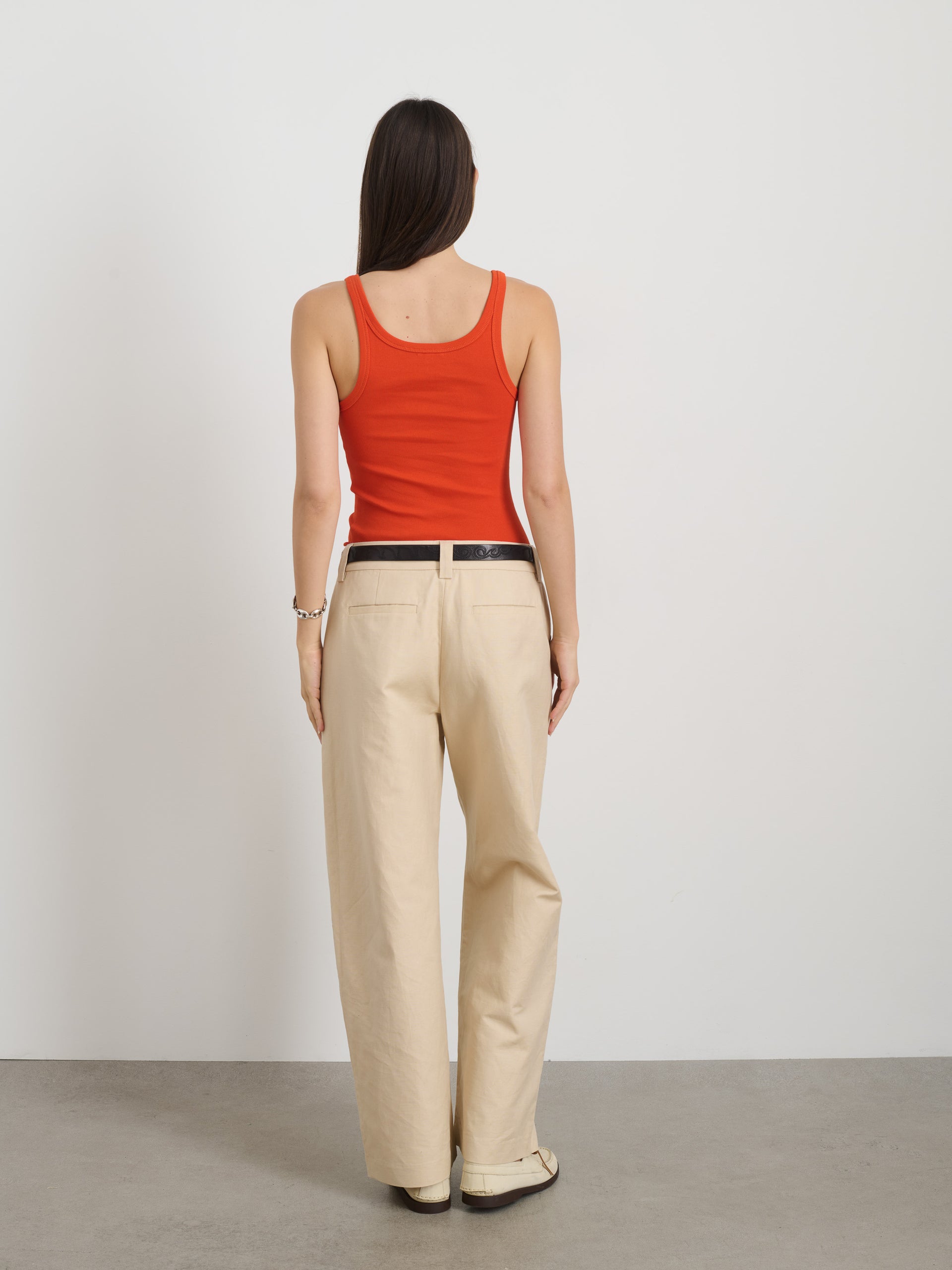 Alex Mill 365 Ribbed Tank Tangerine