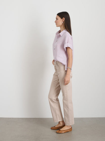 Alex Mill Maddie Shirt In Linen Thistle