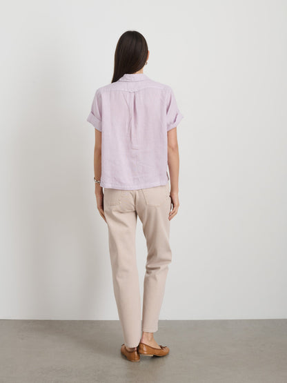 Alex Mill Maddie Shirt In Linen Thistle