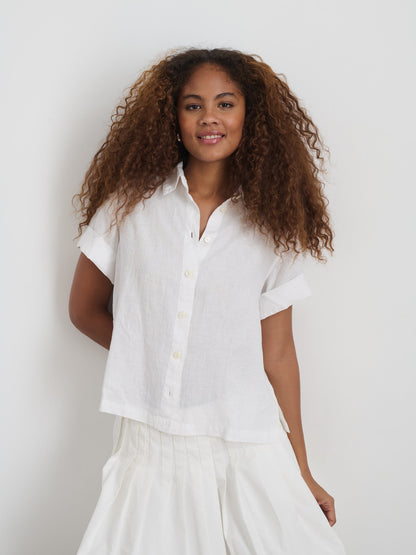 Alex Mill Maddie Shirt In Linen White