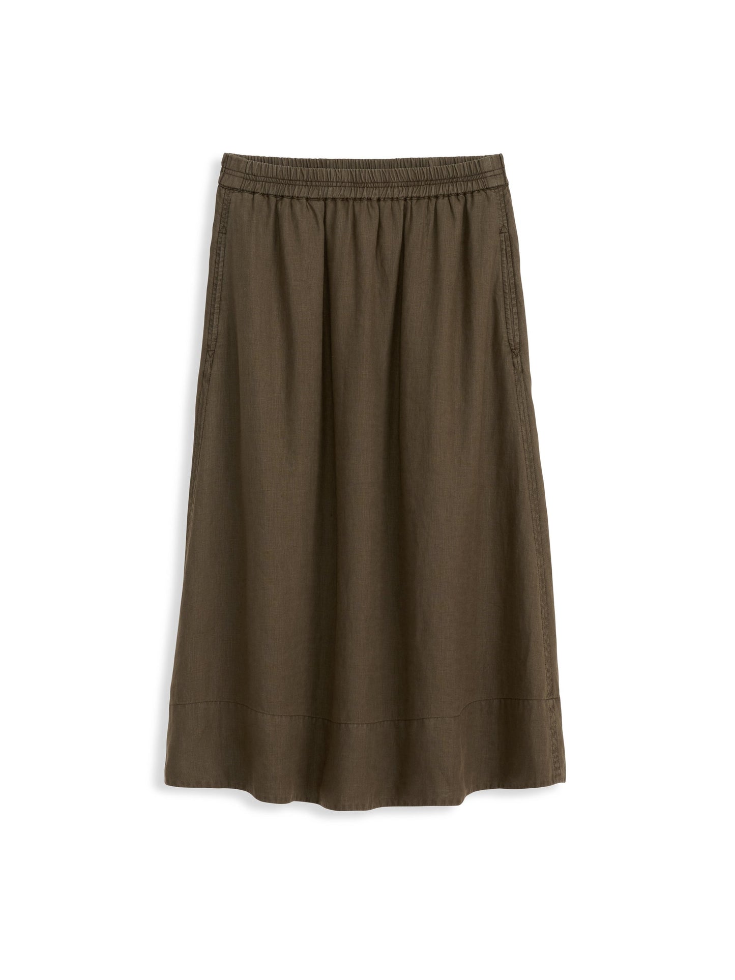 Alex Mill Maddie Skirt in Linen Deep Moss