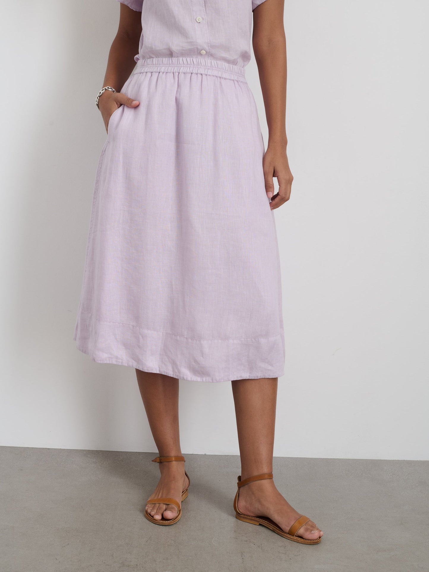 Alex Mill Maddie Skirt in Linen Thistle