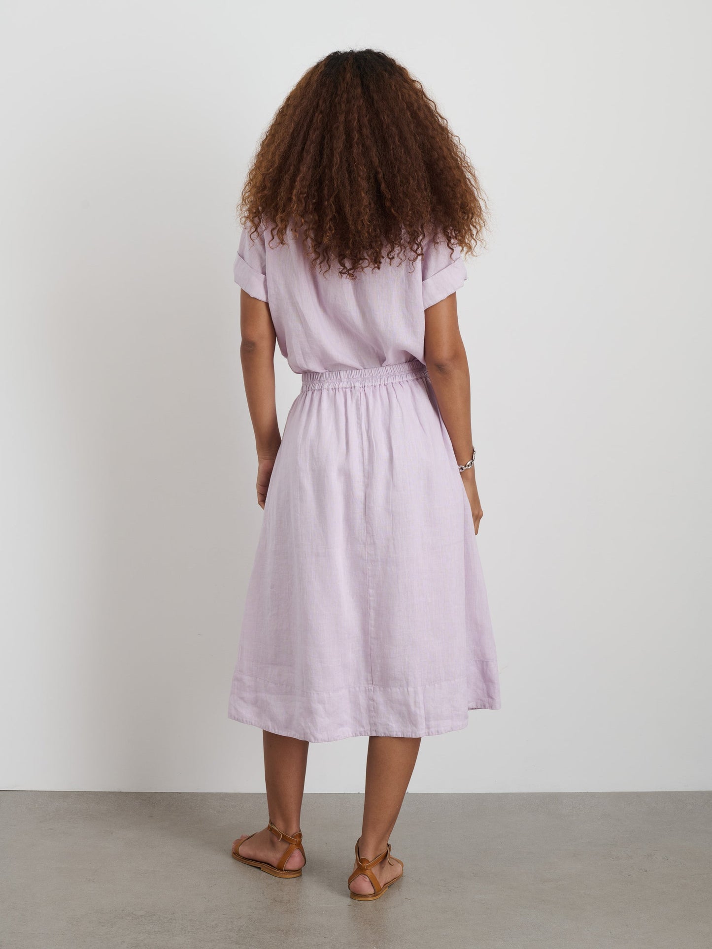 Alex Mill Maddie Skirt in Linen Thistle