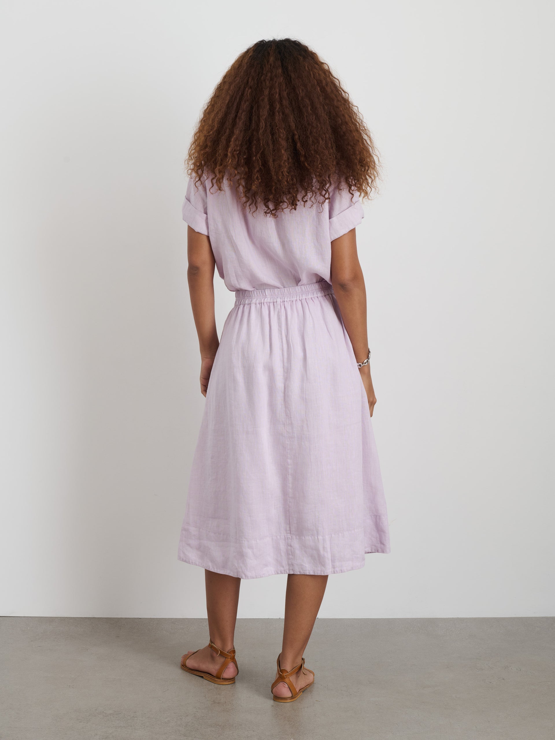 Alex Mill Maddie Skirt in Linen Thistle