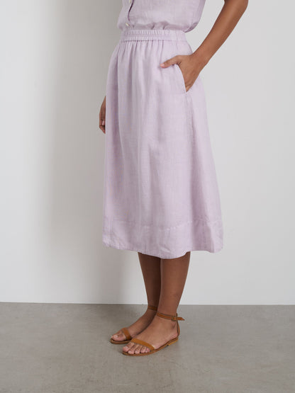 Alex Mill Maddie Skirt in Linen Thistle