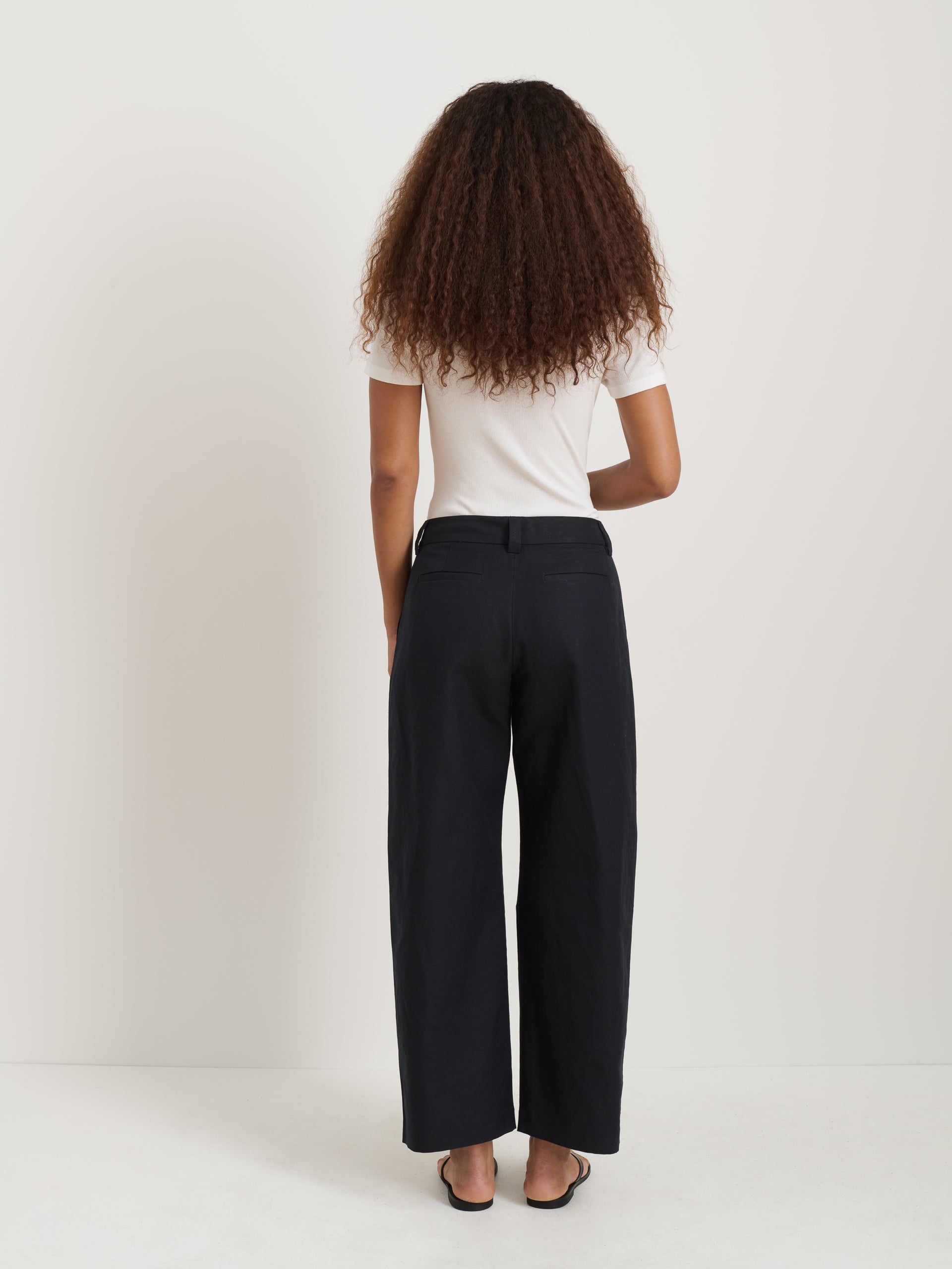 Alex Mill Soho Pant In Cotton Linen Black