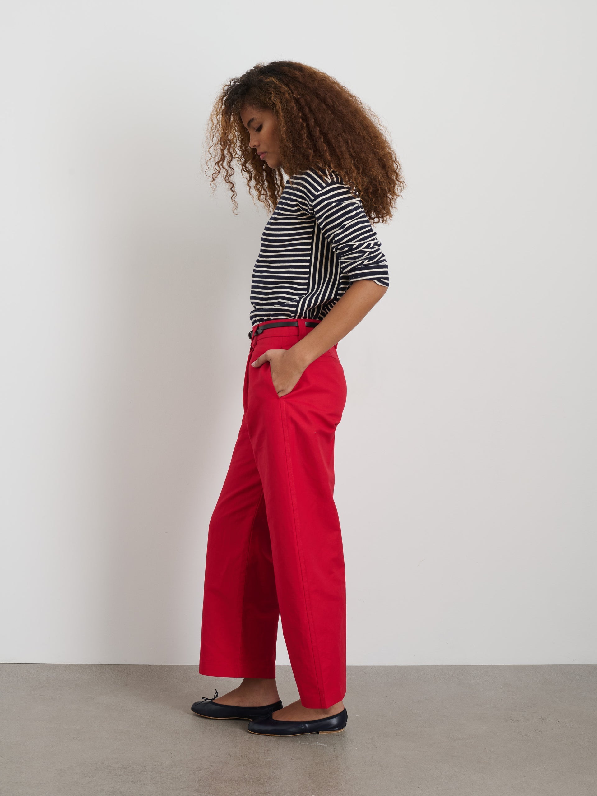 Alex Mill Soho Pant In Cotton Linen Crimson