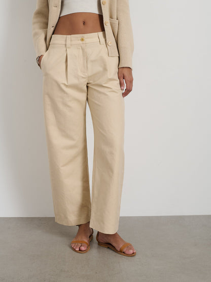 Alex Mill Soho Pant In Cotton Linen Tan