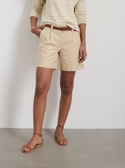 Alex Mill Soho Short In Cotton Linen Tan