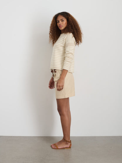 Alex Mill Soho Short In Cotton Linen Tan