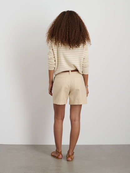 Alex Mill Soho Short In Cotton Linen Tan