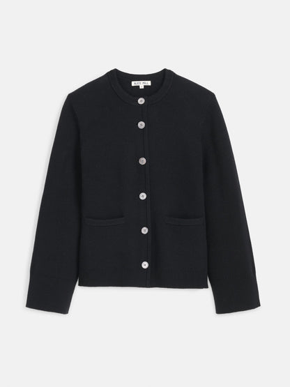 Alex Mill Provence Sweater Jacket In Cotton Cashmere Black