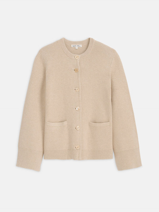 Alex Mill Provence Sweater Jacket In Cotton Cashmere Sand