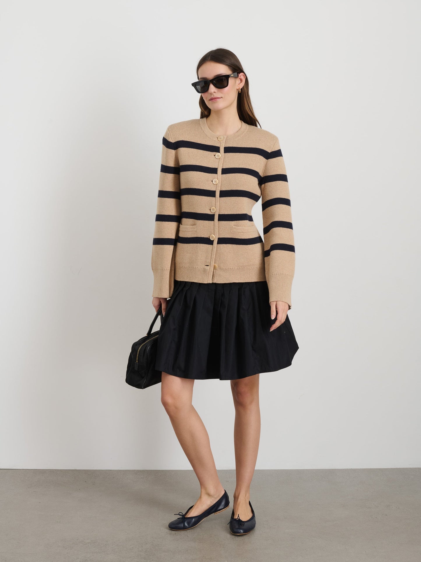 Alex Mill Provence Stripe Sweater Jacket In Cotton Cashmere