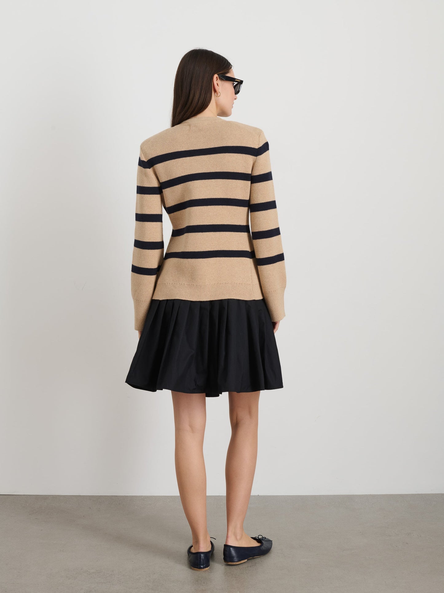 Alex Mill Provence Stripe Sweater Jacket In Cotton Cashmere