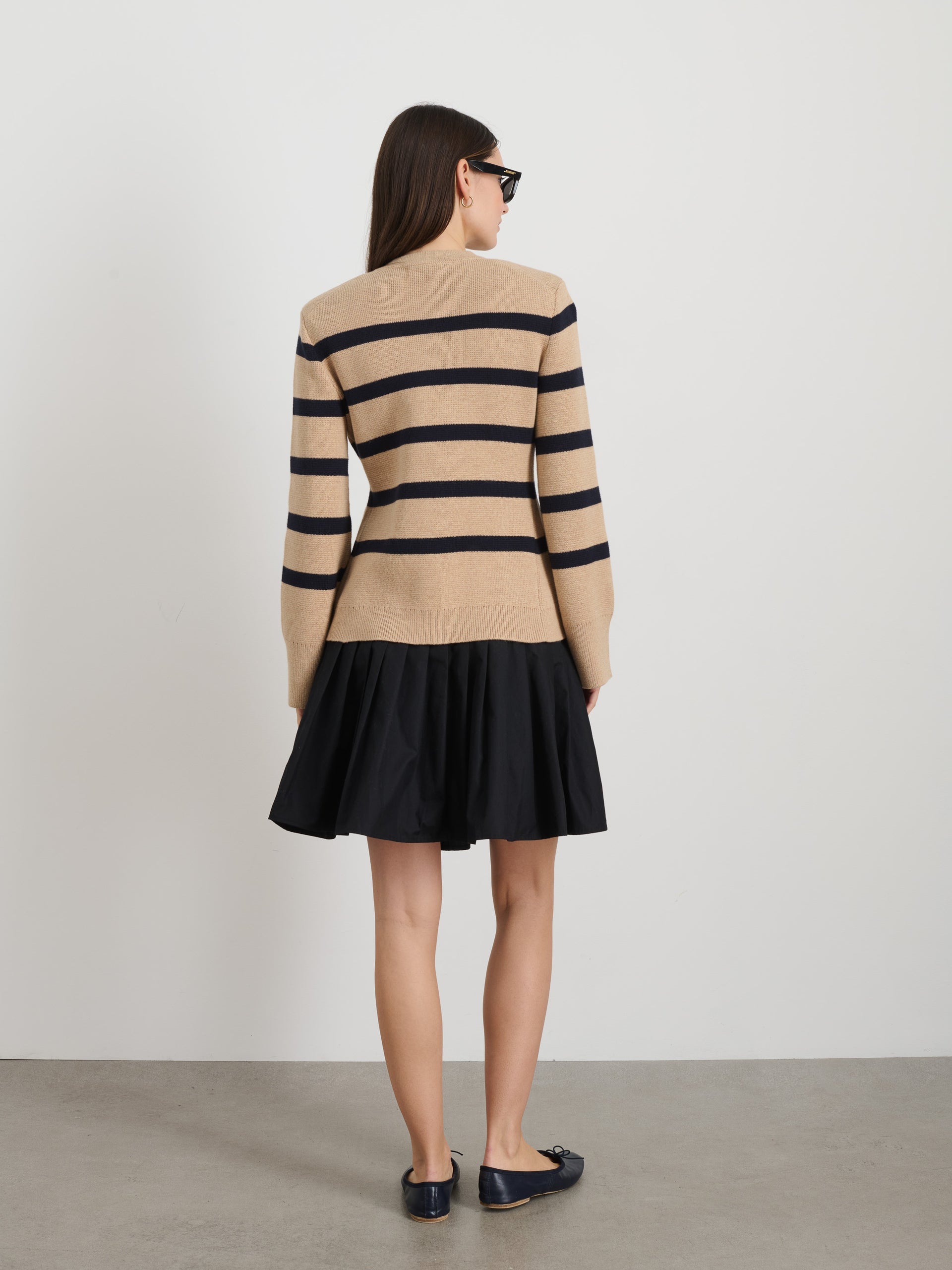 Alex Mill Provence Stripe Sweater Jacket In Cotton Cashmere