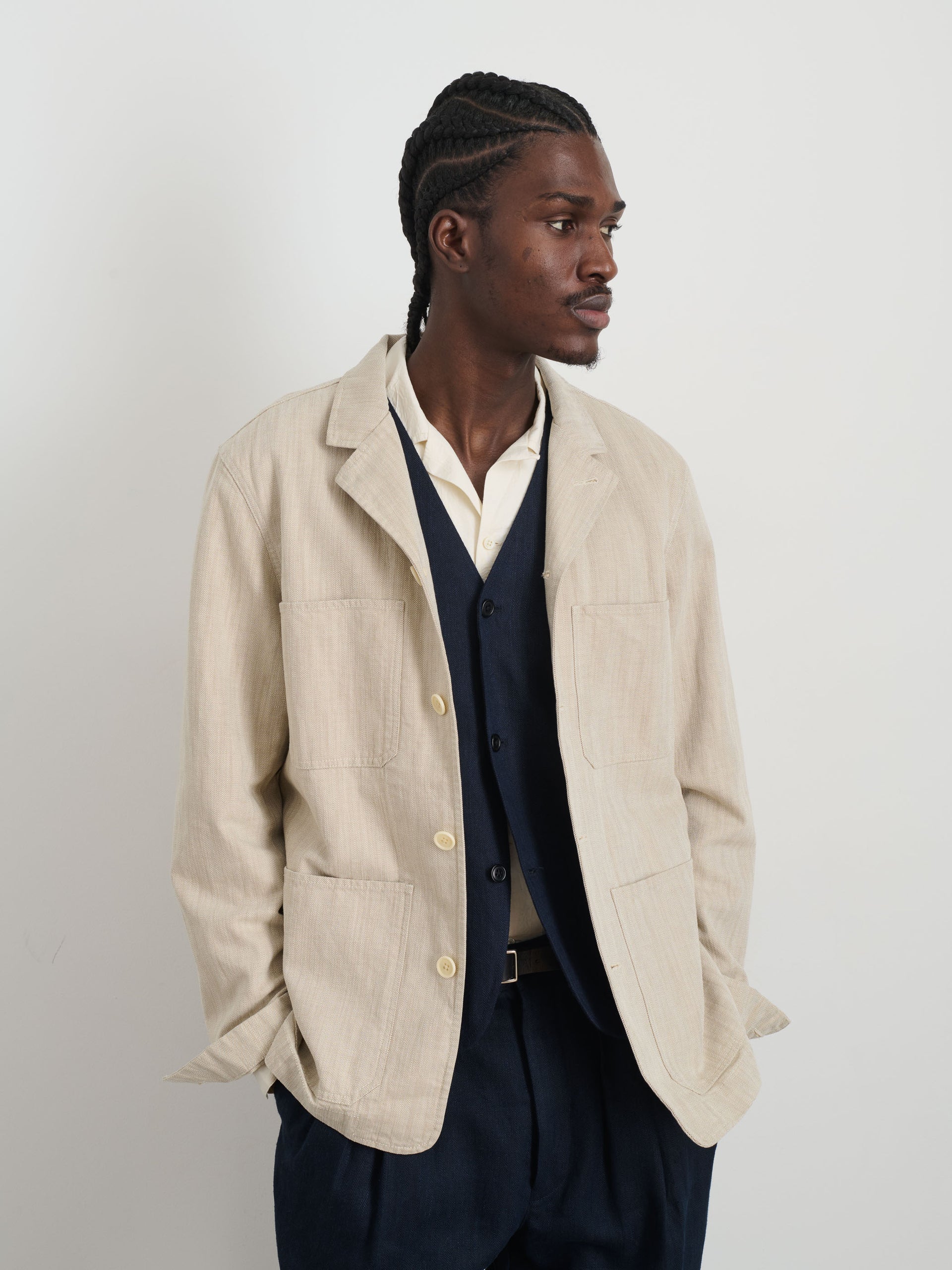 Alex Mill Work Jacket Blazer Flax Ivory