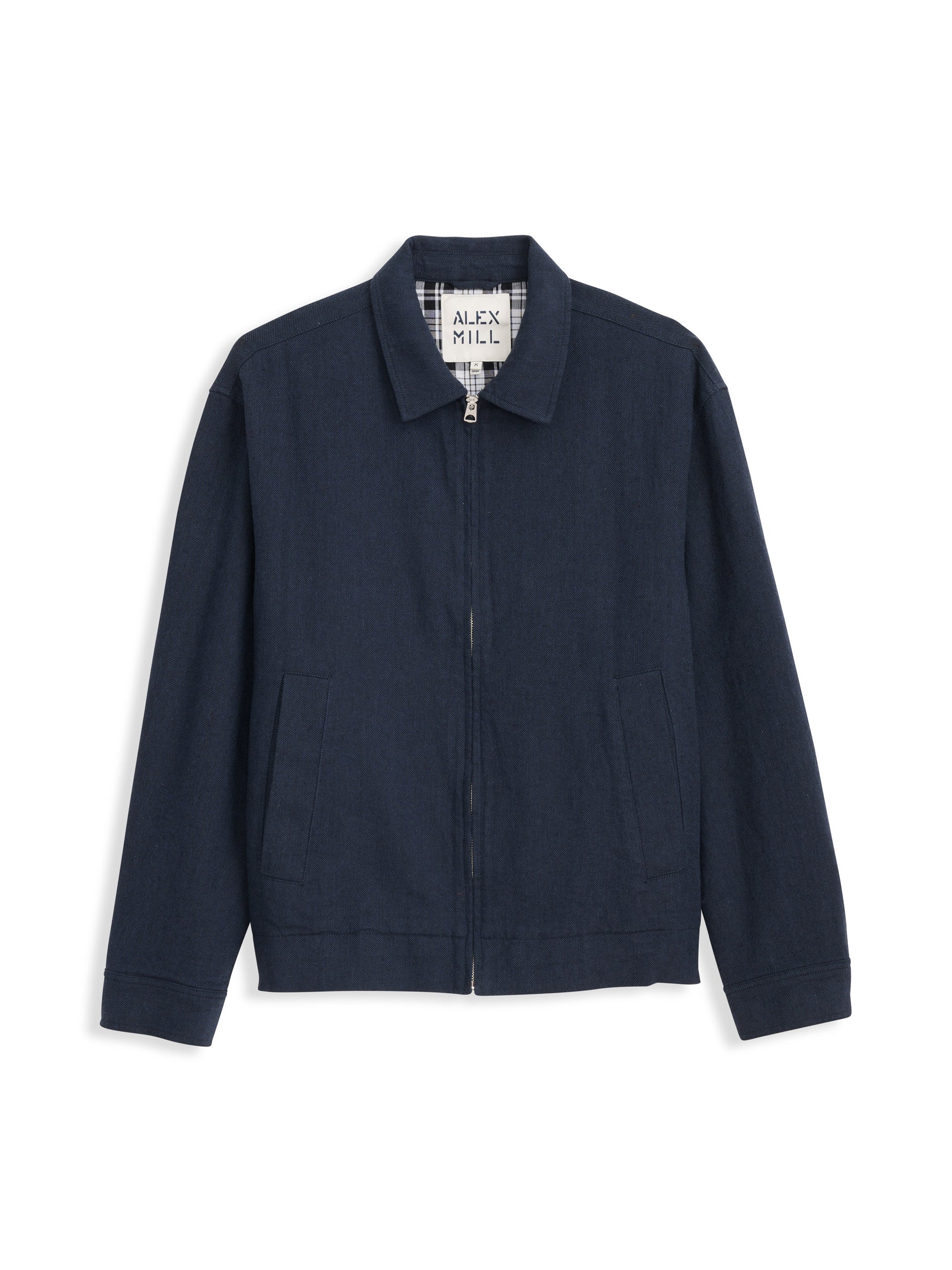 Alex Mill Sam Jacket In Cotton Linen Navy/Black