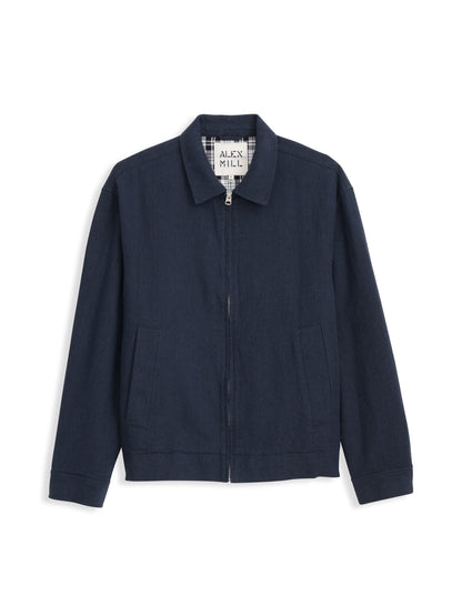 Alex Mill Sam Jacket In Cotton Linen Navy/Black