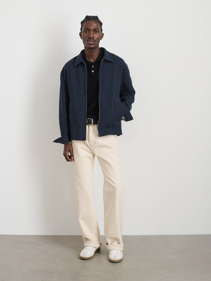 Alex Mill Sam Jacket In Cotton Linen Navy/Black