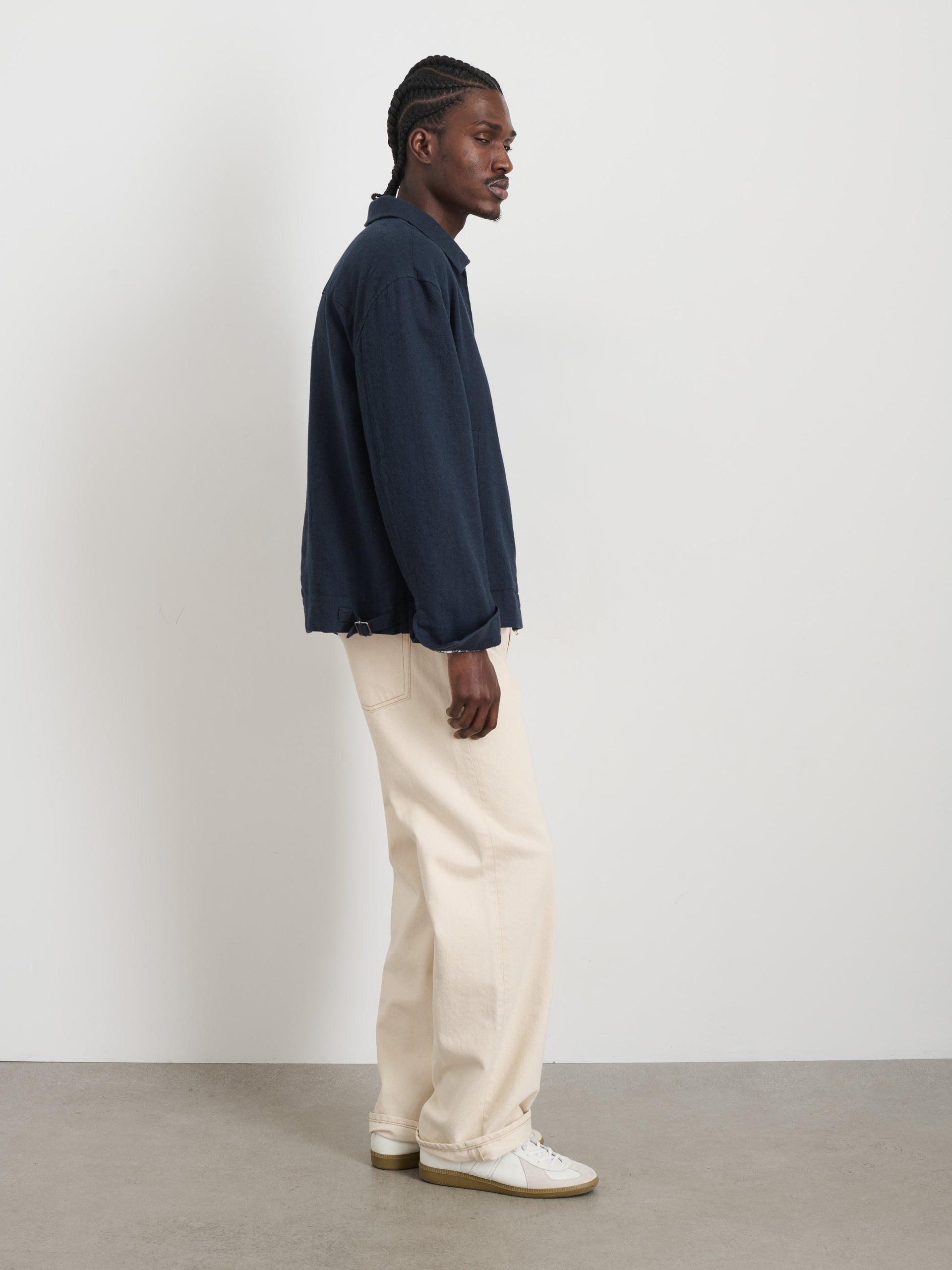 Alex Mill Sam Jacket In Cotton Linen Navy/Black