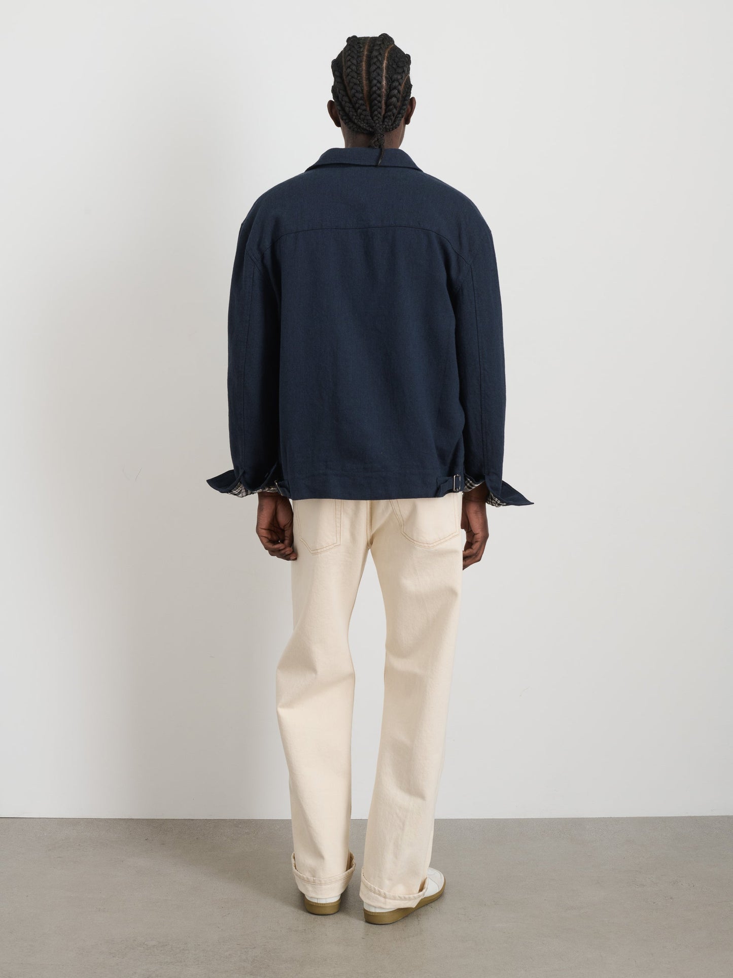 Alex Mill Sam Jacket In Cotton Linen Navy/Black