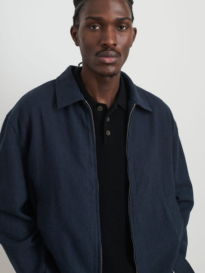 Alex Mill Sam Jacket In Cotton Linen Navy/Black