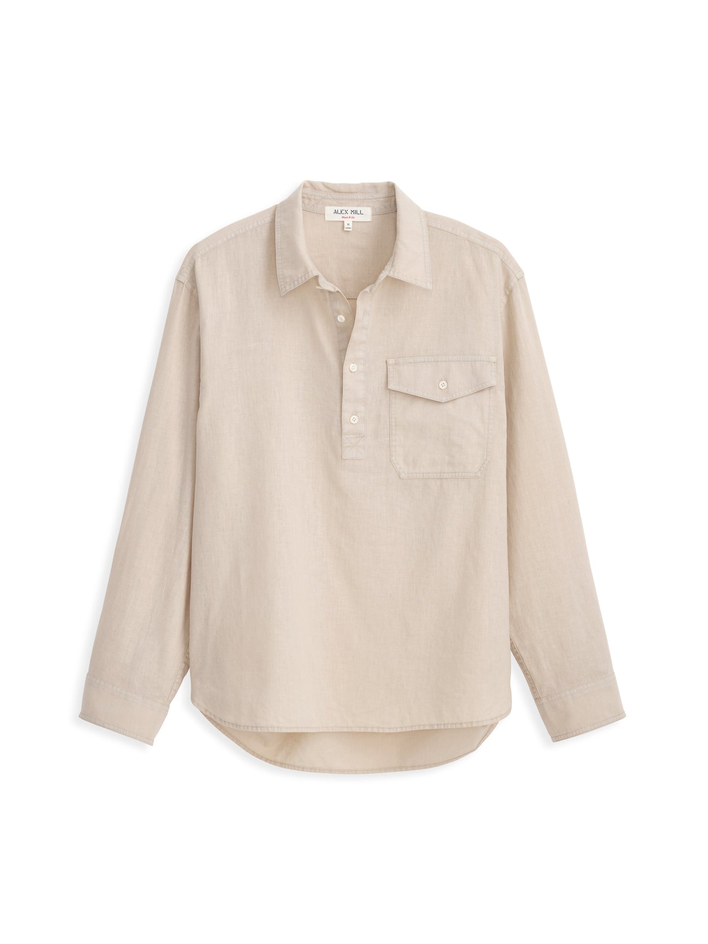 Alex Mill Carter Popover In Cotton Linen Ecru