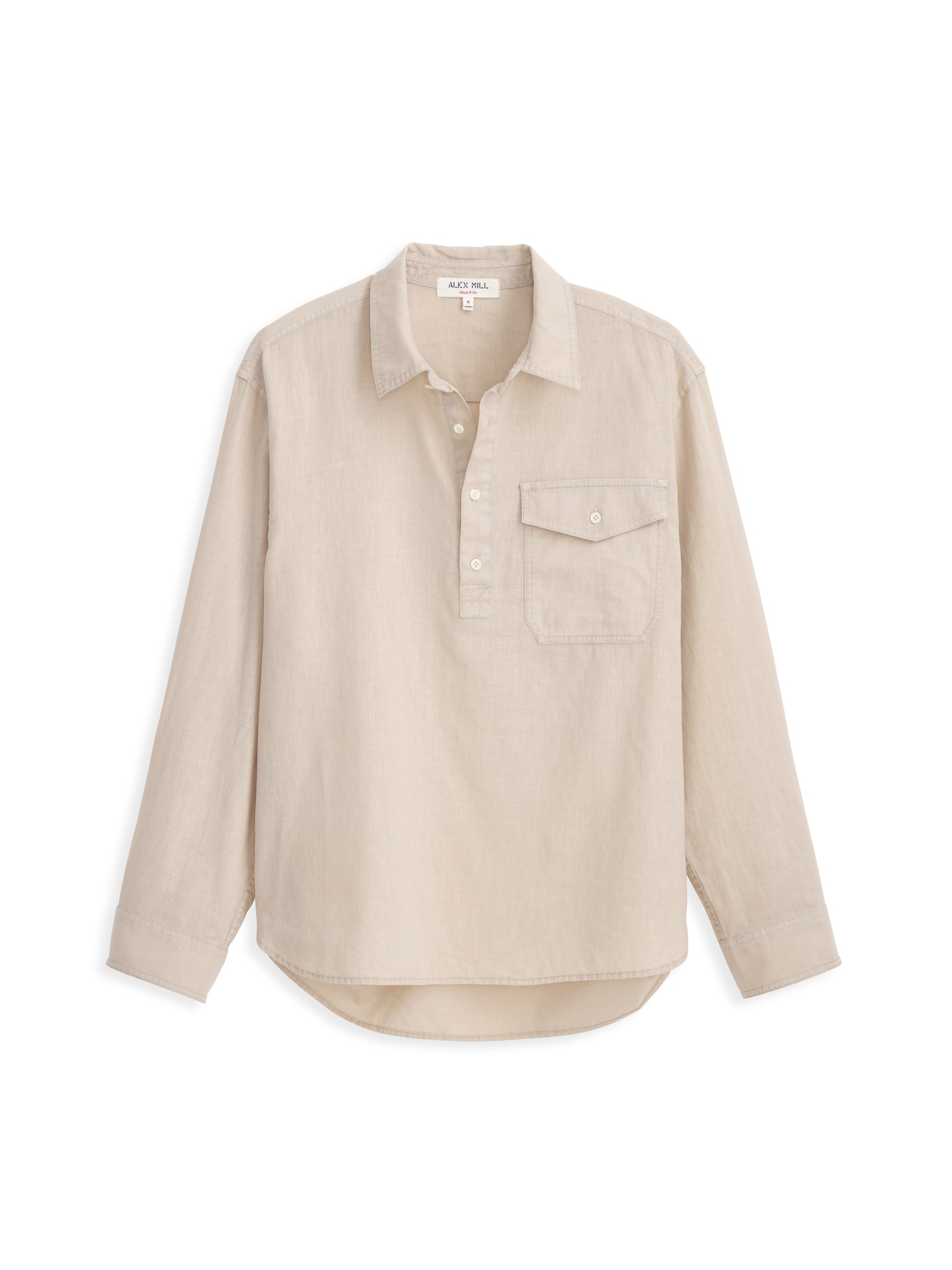 Alex Mill Carter Popover In Cotton Linen Ecru