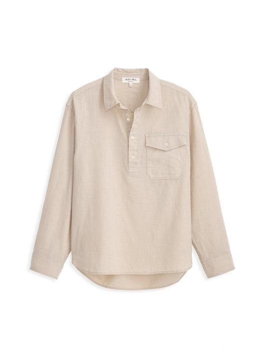 Alex Mill Carter Popover In Cotton Linen Ecru
