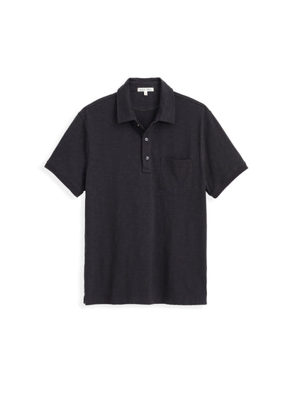 Alex Mill Standard Polo in Slub Cotton Black