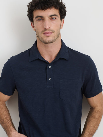Alex Mill Standard Polo in Slub Cotton Navy