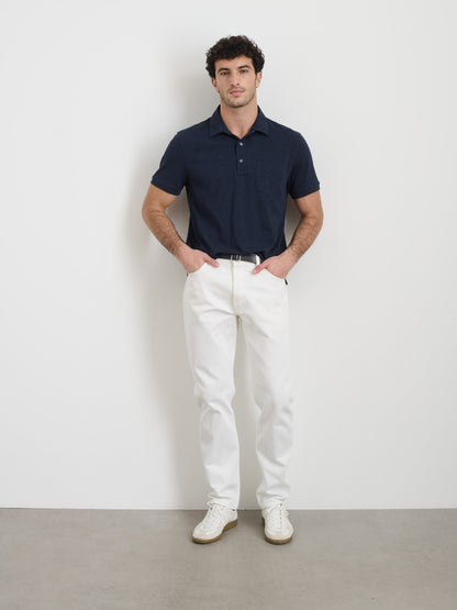 Alex Mill Standard Polo in Slub Cotton Navy