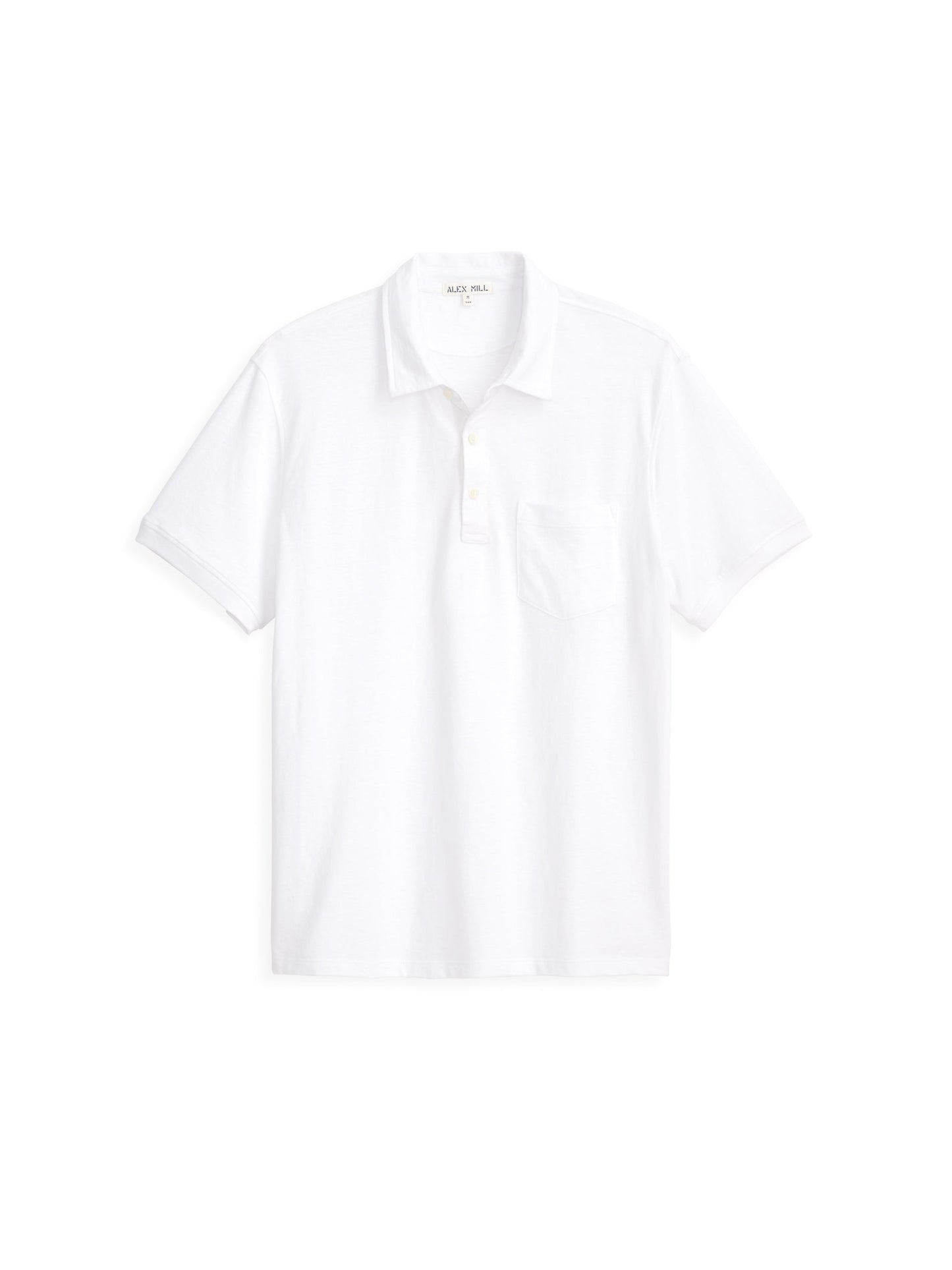 Alex Mill Standard Polo in Slub Cotton White