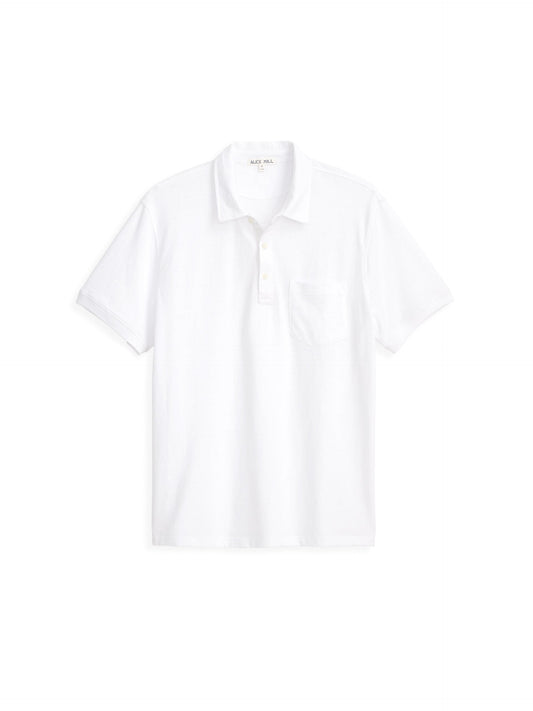 Alex Mill Standard Polo in Slub Cotton White