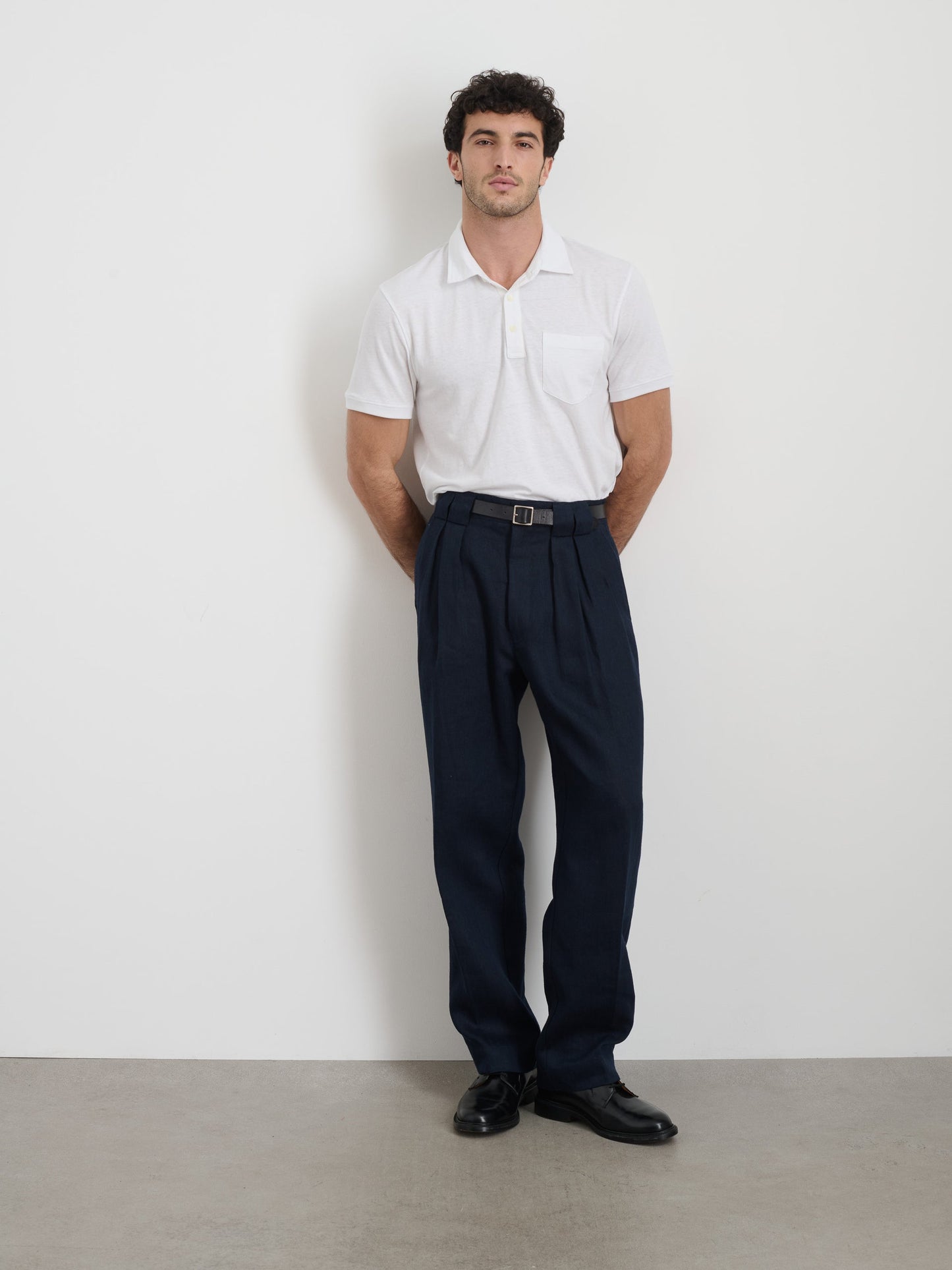 Alex Mill Standard Polo in Slub Cotton White
