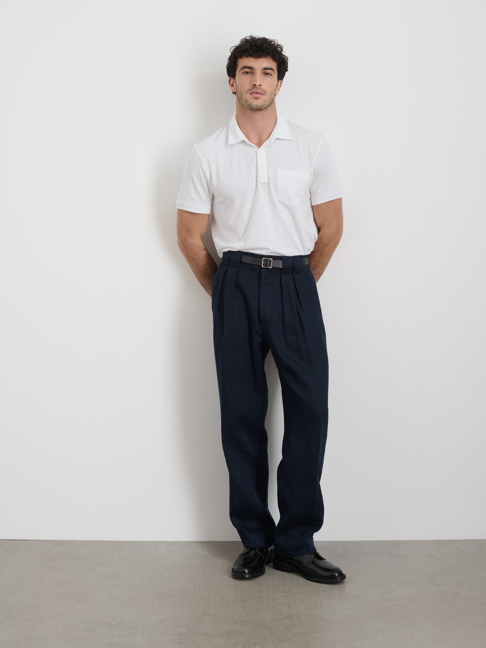 Alex Mill Standard Polo in Slub Cotton White