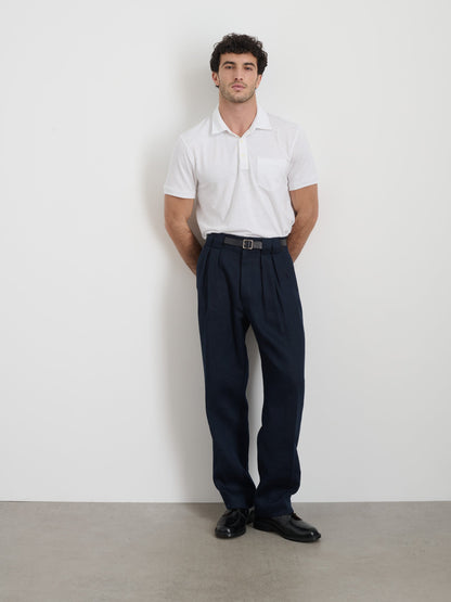 Alex Mill Standard Polo in Slub Cotton White