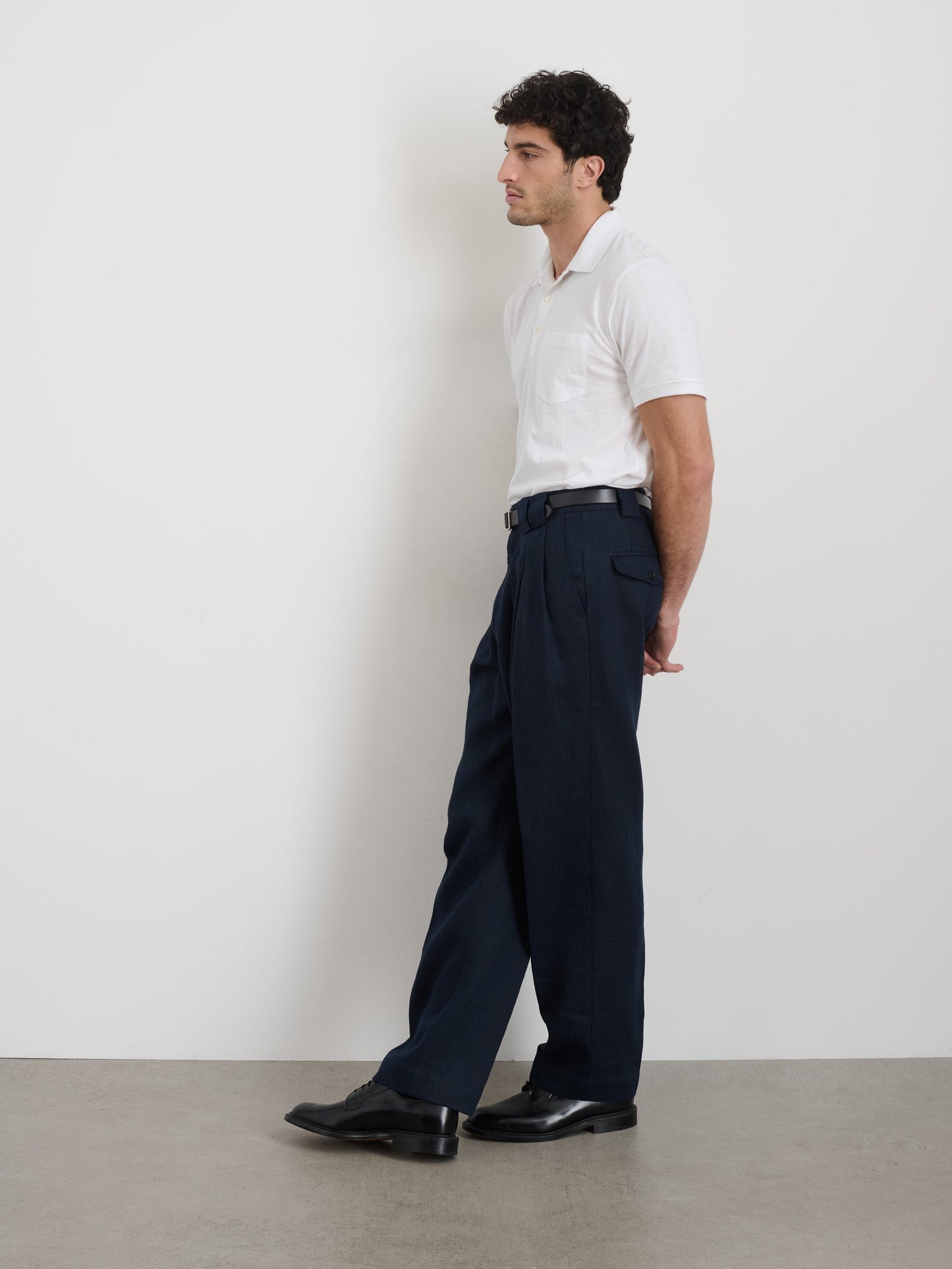 Alex Mill Standard Polo in Slub Cotton White