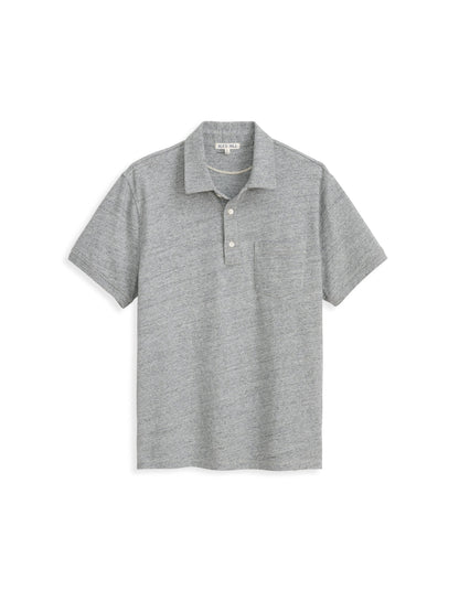 Alex Mill Standard Polo In Slub Cotton Heather Grey