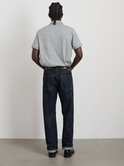 Alex Mill Standard Polo In Slub Cotton Heather Grey