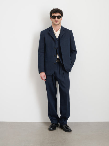 Alex Mill Daniel Four Button Blazer In Linen Herringbone