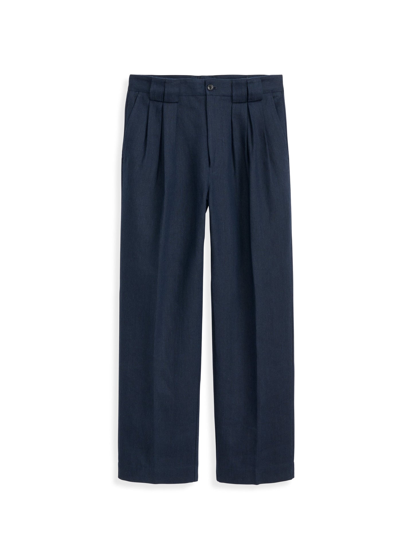 Alex Mill Daniel Pleated Trouser In Linen Herringbone