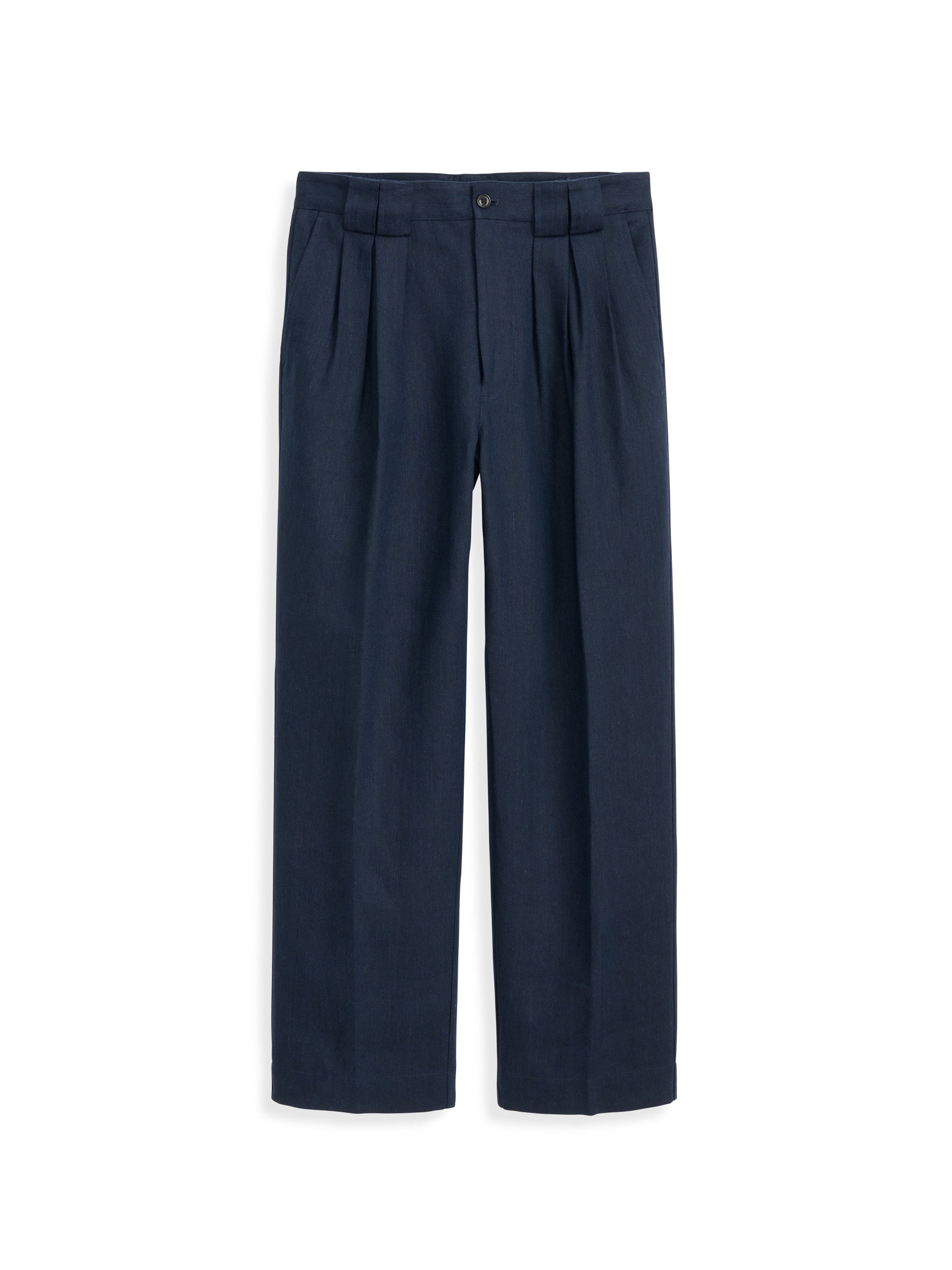 Alex Mill Daniel Pleated Trouser In Linen Herringbone