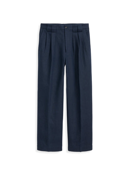 Alex Mill Daniel Pleated Trouser In Linen Herringbone