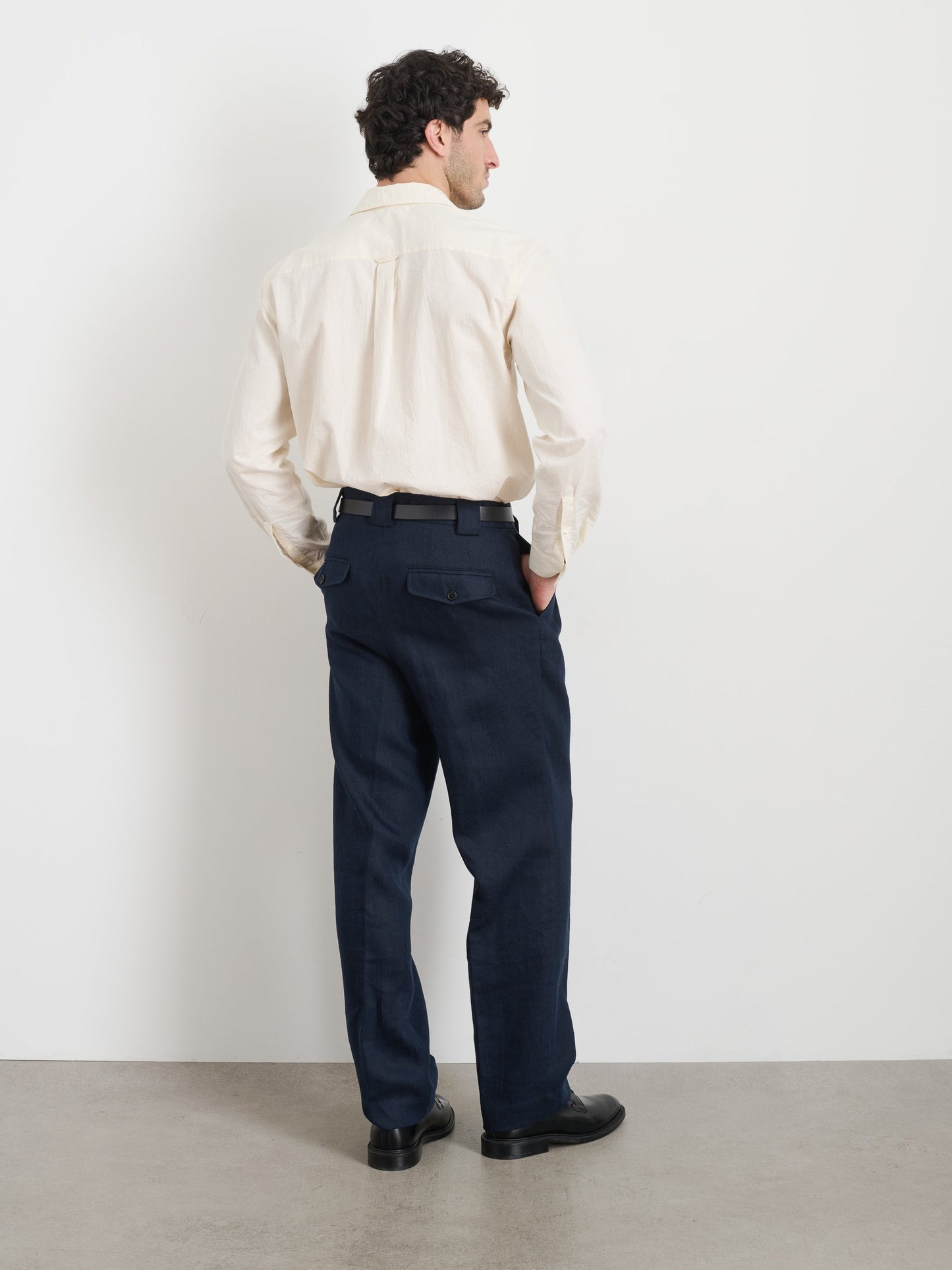Alex Mill Daniel Pleated Trouser In Linen Herringbone